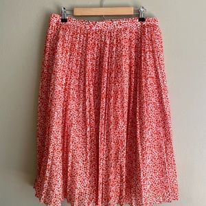 J. Crew pleated floral skirt, size 12